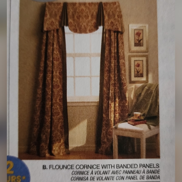 Custom window treatment "Home Dec in a Sec" McCalls sewing patterns #M5675, NEW! - Picture 4 of 14